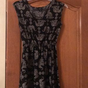 Rue21 Navy Elephant Print Skater Dress